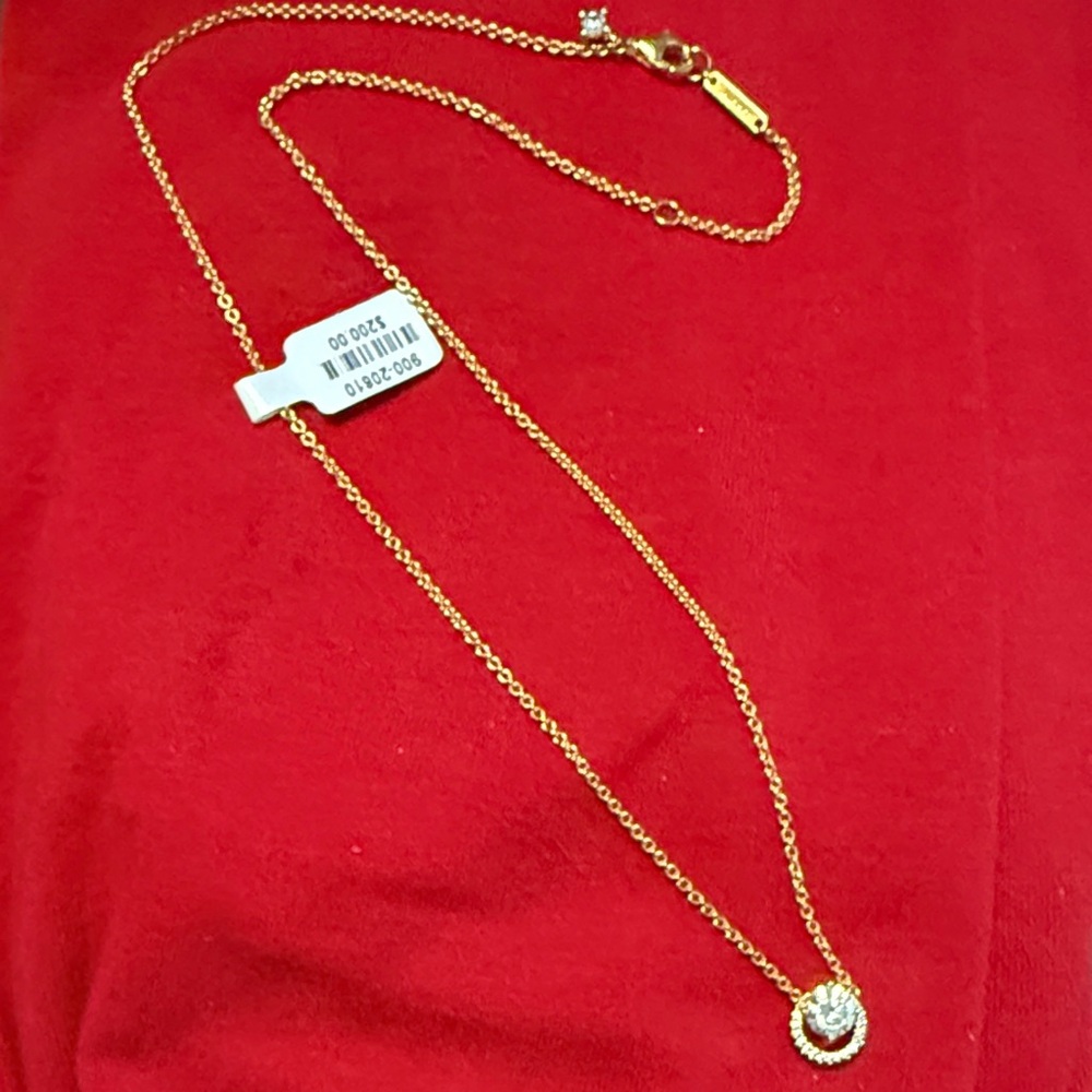 Pandora Rose Necklace with Sparkling Pendant